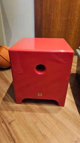Subwoofer aat vermelho 8 polegadas modern cube