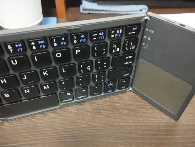Mini teclado bloototh dobrável