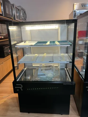 Vitrine estufa salgados 75cm com LED - pronta entrega 