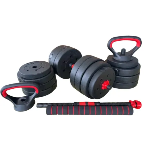 OPORTUNIDADE Kit Halteres Ajustáveis 6 Em 1 40kg Academia Musculação Fitness
