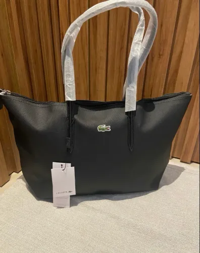 Lacoste Bolsa Grande de ombro - Preta nova