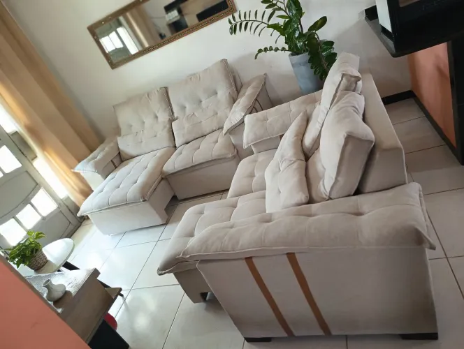  Sofá 3 e 2 lugares Luxor retrátil 
