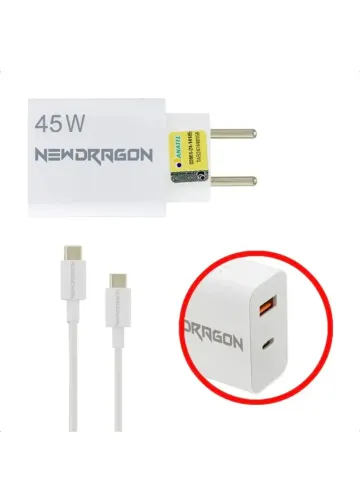 Carregador de parede turbo ( 45 w) marca New Dragon, ORIGINAL E NOVO!