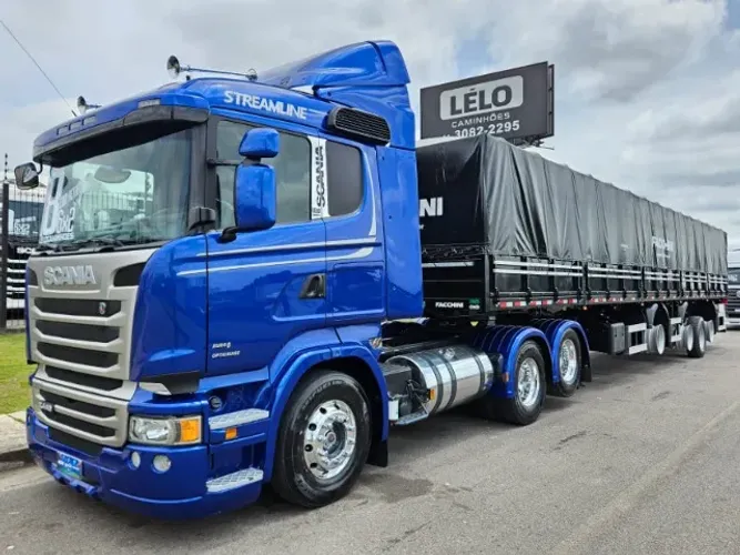 Scania R440 6x2 Ano 18 Automático RETARDER Ar Cond + 4 Eixo Facchini 14.5 m chapa 4,25mm
