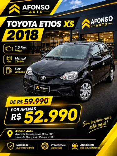 Toyota Etios XS 1.5 Flex 16V 5P Mec. 2018