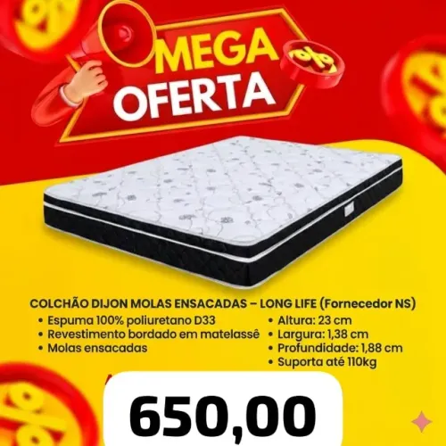 Colchão de molas ensacadas D33 casal.