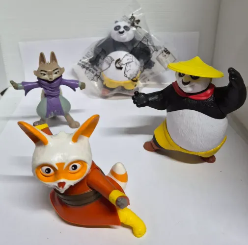 Bonecos miniaturas Kung Fu Panda Burger King