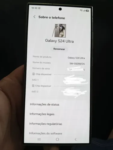 SAMSUNG S24 ULTRA 512GB MAIS 12GB DE RAM SOMEM UM CHIP DE QUALQUER OPERADORA 5G, SÓ VENDA