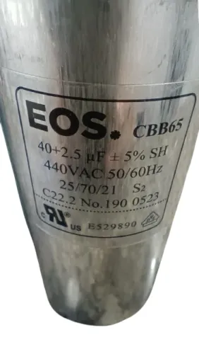 CAPACITOR EOS DE 40+2,5MFD POR 440V MODELO D-144615