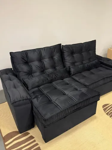 Sofá Retrátil 2,52m e Reclinável 2 Lugares (Novo) Entrega Grátis!