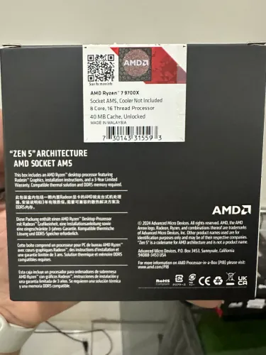 Processador Ryzen 7 9700x AM5
