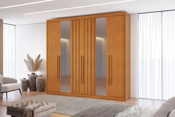 guarda roupa mdf bergamo - 2 cores - pronta entrega // paga na entrega