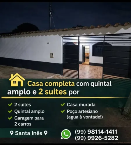 Venda ou aluga-se uma casa no bairro Santa Inês