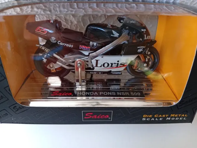 Miniatura Moto Honda NSR 500 Saico 1/18 Loris Capirossi Na Caixa<br>