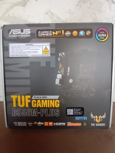 KIT Placa Mãe ASUS TUF GAMING B550M-Plus + Ryzen 5 5500X3D