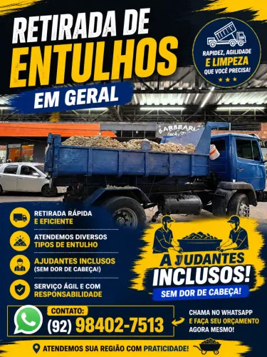Retirada de entulhos