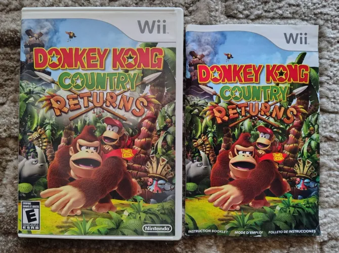 Jogo Wii Original Donkey Kong Country Returns c/ Encarte Original (NINTENDO)