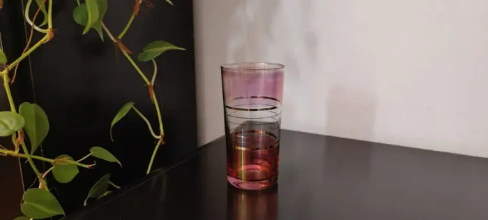 Conjunto de copo longo de cristal década de 70