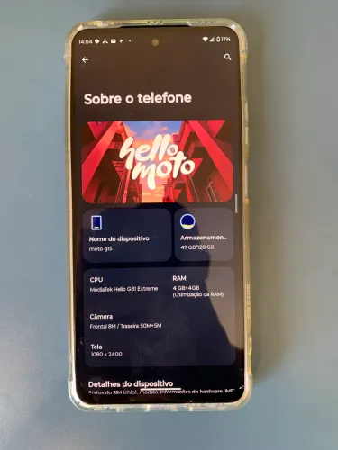 Moto G15 Novo 128gb 8gb ram