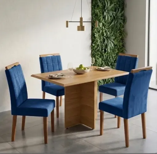 Mesa Savona 120 com 4 Cadeiras Toscana