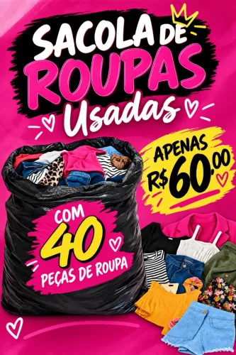 Sacola de roupas usadas 