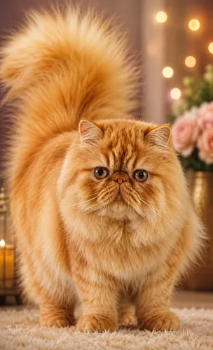 Lindo filhote de persa laranja