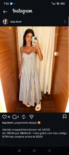 Vestido Inspiração Farm 