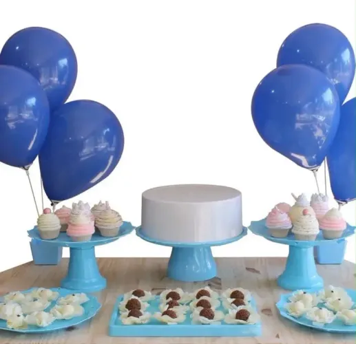 Kit Festa Produfest com 8 Peças Azul Bebê