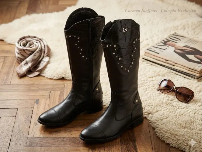 Bota Couro Carmen Steffens original 