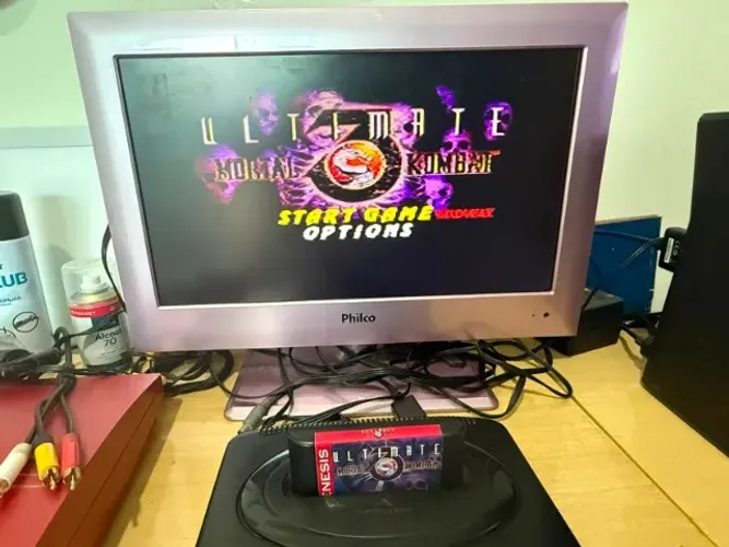Jogo Ultimate Mortal Kombat 3 Cartucho Tec Toy Mega Drive Original