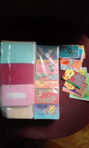 250 cartões warner com envelope por 100,00
