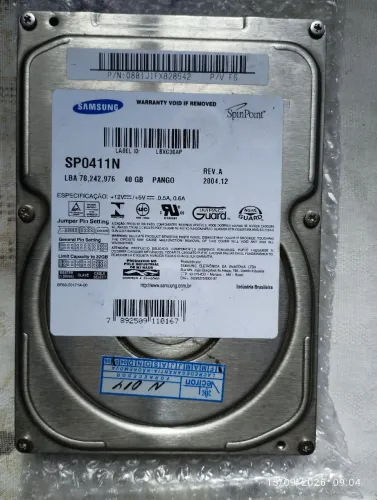 HD Samsung IDE 40 GB - SP0411N