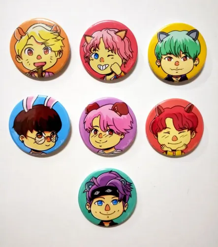 BTS kpop bottons broche conjunto