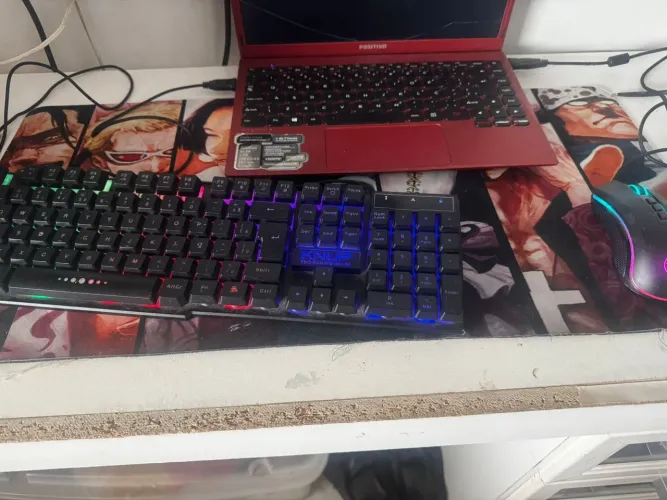 Mouse Redragon + Teclado + mouse pad one piece