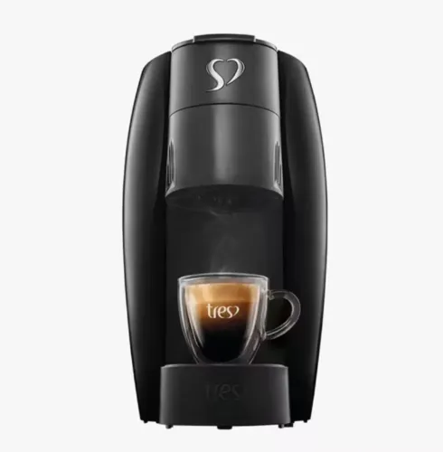 Cafeteira 3 corações cápsulas 