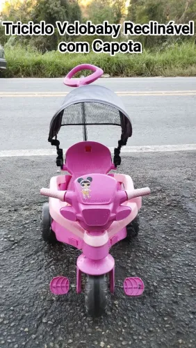 Triciclo Velobaby Reclinável com Capota