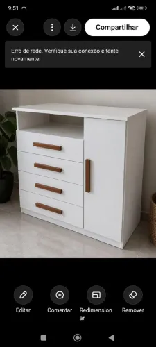Comoda 5 Gavetas nova com Nicho Entrega Grátis