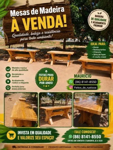 Mesas rústicas