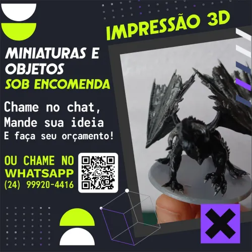 Impressão 3D em resina.