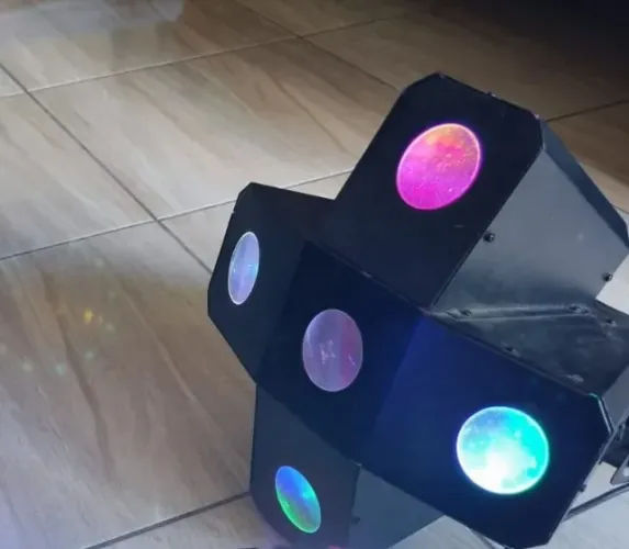 Canhão LED luz festa iluminação palco 5 luzes