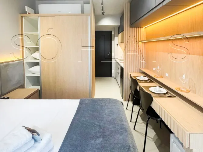 On Loefgreen, Studio mobiliado à venda na Vila Mariana com lazer completo e alta liquidez