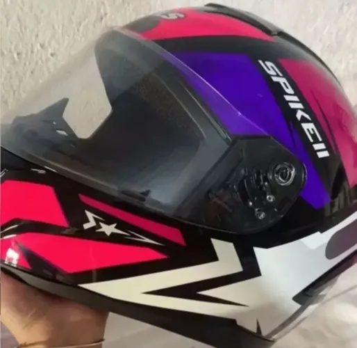 Capacete Peels Spike Tam. 57/58 Semi-novo Rosa Brilho