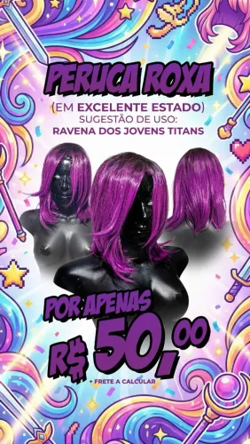 PERUCA ROXA COSPLAY RAVENA