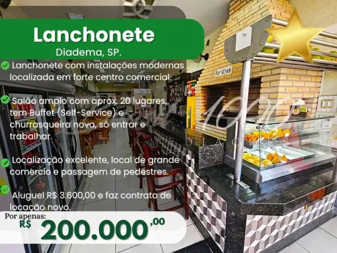 Lanchonete no Centro de Barueri, SP. (Cod. 113769)