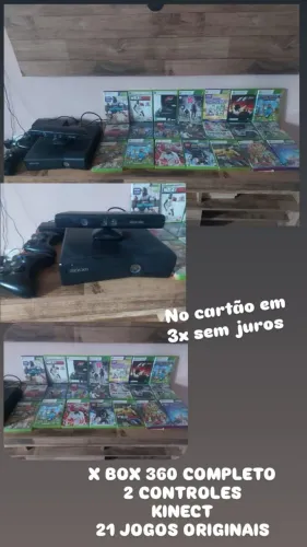 X-BOX COMPLETO COM 21 JOGOS ORIGINAIS