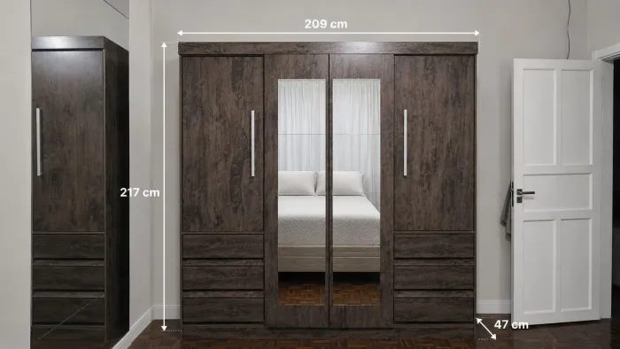 Guarda Roupa Casal com espelho