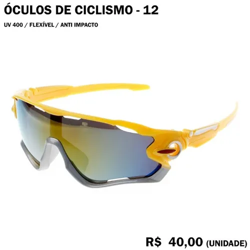 Óculos de Ciclismo com Lente espelhada e Proteção UV
