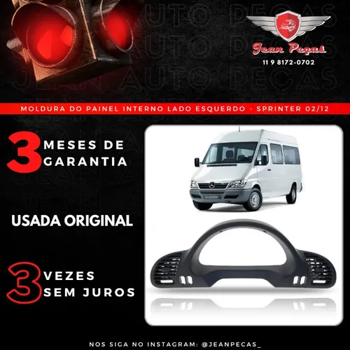 Moldura do painel internado lado Esquerdo - Sprinter 2002 a 2012