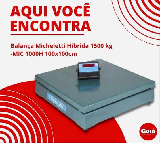 Balança 1500 kg micheletti híbrida 