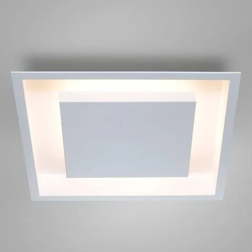 Plafon Rebatedor 45x45cm 4E27 com lâmpada Branco
